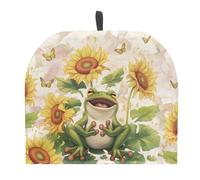 Drnuikhe Cute Frog Sunflower Print Tea Cosy for Teapot Large Tea Cozy for Teapot British Tea Cozies for Party Wadding Tea Cosy Covers Fit