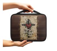 Drnuikhe Large Boho Bible Covers for Women, Jesus and Cros Bible Case for Girls,Stylish Bible Carrying Case with Handle,Carrying Book Case Church Bag Bible Protective with Shoulder Strap