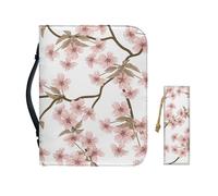 Drnuikhe Large Capacity Plus Size Book Bags Church Multi-functional Portable Carrying Bible Cover with Handle Carrying Book Cover Bible Tote Bag Bookmark 2 Pcs