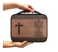 Drnuikhe Lion Bible Cover for Ladies Anti Dust Cross Bible Bags Bible Study Accessory Holder Carrying Tote Bag