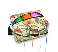 Drnuikhe Peony Hummingbird Yarn Storage Tote, Knitting Bag, Lightweight Crochet Storage Bag Knitting Accessories Organizer, High Capacity Knitting Bag