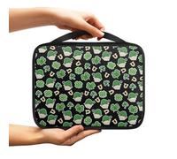 Drnuikhe St. Patrick's Bible Cover for Women Girls Bible Case Shamrock Bible Carrying Case Church Bag with Handle and Zippered Pocket
