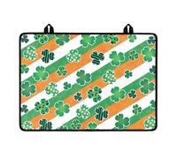 Drnuikhe St Patricks Day Stove Covers for Electric Stove Top with Hanging Loops Heat Resistant Four Leaf Clover Stove Covers for Electric Stove Top Glass Stove Top Cover Protector 29.18"×20.96"