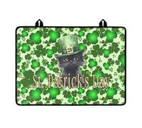 Drnuikhe Stove Top Covers, 20.96 x 29.18 Inch St. Patrick Cat Silicone Stove Top Cover for Electric, Anti-Slip Mat for Glass Stove Top Protector Heat-Resistant Pad Multipurpose Foldable Cooktop Cover
