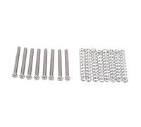 Droagoct 8 Pcs M3x30MM Electric Guitar Humbucker Pickup Adjust Height Screw and Springs - Silver