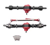 Droagoct Upgrade Steel Gear Front & Rear Bridge Axle Steering Cup Rod Set for MN D90 D99 MN90 MN99S 1/12 RC Car Spare Parts,A