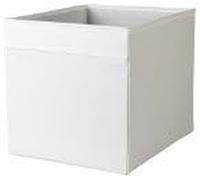 DRÖNA White Fabric Storage Box for KALLAX, Perfect for Newspapers to Clothes, 33x38x33 cm, 100% Polyester