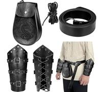 Drofe Ren Faire Steampunk Medieval Renaissance Accessories Belt Pouch, Black, Standard, Renaissance Accessories