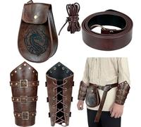 Drofe Ren Faire Steampunk Medieval Renaissance Accessories Belt Pouch, Brown, Standard, Renaissance Accessories