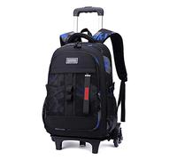 DROFOSREW Trolley School Bag with Wheels Rolling Backpack Boys Teenagers Waterproof School Bags Girls Satchel Students Backpacks