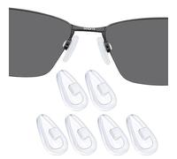 DROGO Silicone Replacement Nose Pads for Oakley Eyeglasses/Sunglasses Socket 5.0(5.5)/Socket Ti/Contrail/Lizard, 3 Pairs - Push-in Mount Type, One Size