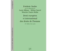 Droit européen et international des droits de l'homme