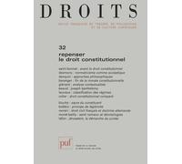 Droits 2000, n° 32: Repenser le droit constitutionnel