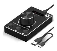 DROK 3pcs USB Volume Knob with 1.5m Cable, One-Click Mute Button and 3 Modes External Volume Control for Speakers, PC Media Controller for Win 7/8/10/Mac