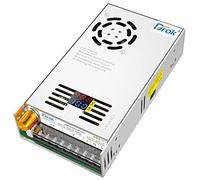 DROK 48V Power Supply, AC 110V/220V to DC 0-48V 10A 480W Buck Converter Dual Display, Variable Adjustable Transformer Regulated 5V 12V 24V 30V 36V 48V Volt Switching Voltage Adaptor 10A Amp Charger