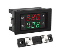DROK Voltage Current Display, DC 4.5-100V Digital Voltmeter Ammeter Multimeter Panel, 0-50A Volt Tester Meter Amp Detector, LED Voltage Amperage Monitor Gauge for Automotive Motor Battery