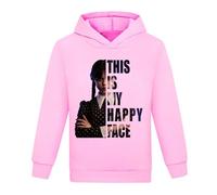 DROLA Wednesdays Tv series Addams Kids hoodie Tee Cotton Summer Tops Casual Regular hoodie for Boys and Girls Pink