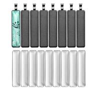 DROLE 60Pcs Pendants for Jewelry Making Kit-30Pcs Rectangle Cabochons Settings and 30Pcs Transparent Glass Dome Tiles Cabochons Small Pendant Tray for Jewelry Making Gun Black