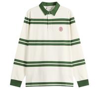 Drôle de Monsieur Men's D Ornament Striped Polo Water Green
