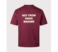 Drôle de Monsieur Mens Le T-Shirt Slogan - Colour: WN Wine - Size: Medium