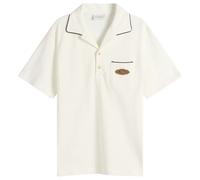 Drôle de Monsieur Men's Open Collar Polo Shirt Off White