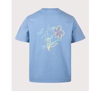 Drôle de Monsieur Mens Relaxed fit Esquisse Slogan T-shirt - Colour: LBE Light Blue - Size: Large