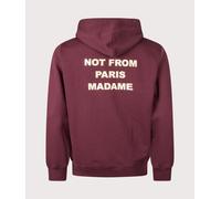 Drôle de Monsieur Mens Relaxed Fit Le Hoodie Slogan - Colour: WN Wine - Size: XL XL