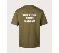 Drôle de Monsieur Mens Relaxed Fit Le T-Shirt Slogan - Colour: KK Kaki - Size: XL