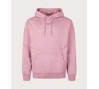Drôle de Monsieur Mens Relaxed Fit Washed Classic Slogan Hoodie - Colour: DPK Dark Pink - Size: XL