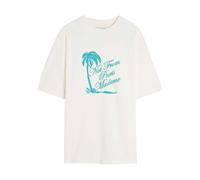 DRÔLE DE Monsieur Slogan Palmiers Printed Cotton T-shirt - Off White - S