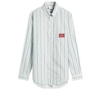 Drole De Monsieur Stripe Logo Shirt Light Blue