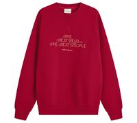 Drole De Monsieur The Best Club Script Logo Sweatshirt Red