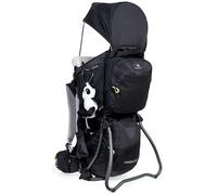 Dromader Baby Carrier Backpack for Hiking up to 18kg - Adjustable Seat with Sleep Support Pillow - Retractable Sunshade - Back Saving Carrying System - Insulated Pouch - Panda 2.0 Black