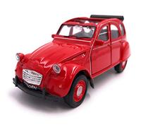 Dromader Welly model car Citroën 2cv Duck vehicle miniature car scale 1:39 red open
