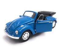 Dromader Welly model car VW Beetle Cabriolet miniature car scale 1:39 blue