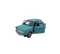 Dromader Welly Trabant Trabi P 601 model car, GDR classic car, miniature car, scale 1:39, blue