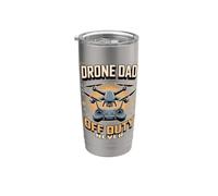 Drone Dad Off Duty Never FPV Pilot Father Stainless Steel Insulated Tumbler
