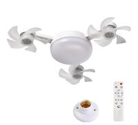 Drone Fan Light, 2 In 1 Hanging Fan with Led Lantern, 20" Smart Ceiling Remote, Remote & Hook,Timer Function, for Bedroom, Kitchen, Loft