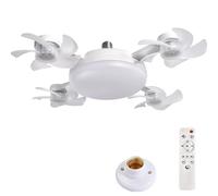 Drone Fan Light, 2 In 1 Hanging Fan with Led Lantern, 20" Smart Ceiling Remote, Remote & Hook,Timer Function, for Bedroom, Kitchen, Loft
