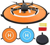 Drone Landing Pad 75cm/30inch by MMOBIEL - Universal Waterproof Pad Double-Sided - RC Drones Quadcopter Landing Mat - Universal Compatibility with DJI, Hubsan, etc. - incl. Reflection Tape and Pins
