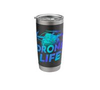 Drone Life Graphic Drone Flying Quadcopter Pilot RC Drones Stainless Steel Insulated Tumbler