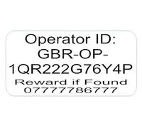 Drone Model Aircraft Operator ID Vinyl Stickers, 6 Pack