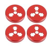 Drone Motor Protective Covers Aerospace Aluminum Alloy Splashproof Bump Proof for Air 3S Air 3 Pro Classic 4PCS Set (Red)