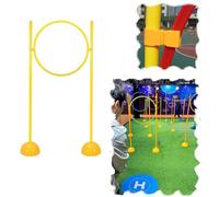 Drone Obstacle Course Racing Hoop, Easy to Build Beginner-Friendly Drone Training Equipment, Indoor Outdoor Model Aircraft Practice for Kids & Adults (5 Pcs, Diameter 60cm)