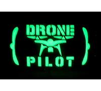 Drone Pilot Laser-Cut Badge - Glow in the Dark, Hook Backed (9cm x 5cm) - TRF