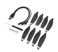 Drone Propellers Lightweight Quiet RC Propeller Blades Props 3 in 1 Charging Cable
