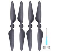 Drone Propellers Replacement Wing Blades Sturdy Durable Powerful Stable High Rigidity Lightweight Compact Accessories for Beast 3 SG906 MAX Drone PC Material Black 19.3cm 4 or 8 (2 Pairs)
