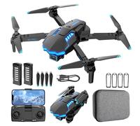 Drone with Camera 1080P for Kids and Adults, RC Quadcopter Foldable Drone for Beginners, Toys Gifts for Boys and Girls (Black)
