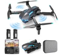 Drone with Camera 1080P for Kids and Adults, RC Quadcopter Foldable Drone for Beginners, Toys Gifts for Boys and Girls (Black)