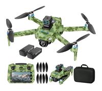 Drones for Adults, Drone for Beginners, GPS Drones 4K, Auto Return, Obstacle Avoidance, Drone with Screen on Controller (Army green)